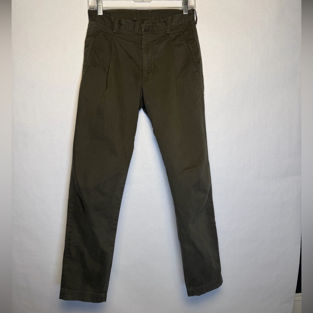 Entireworld Type B, Version 2, 28” Men's cotton Pleated Trousers in Dark Olive